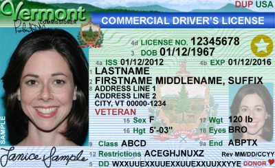 Image of Vermont's Driver's License